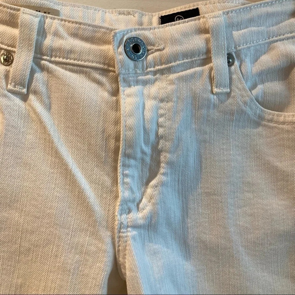 AG Sz 30R The Stilt Cigarette Roll Up White Jeans - Picture 3 of 10